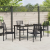 Set de 5 Piese de Dining pentru Grădină Negru Rattan PVC GartenMobel Dekor