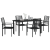 Set de 5 Piese de Dining pentru Grădină Negru Rattan PVC GartenMobel Dekor