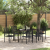 Set masă pentru grădină cu 7 piese Negru Rattan PVC GartenMobel Dekor