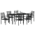 Set masă pentru grădină cu 7 piese Negru Rattan PVC GartenMobel Dekor