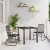 Set de dining de grădină 3 piese Negru Rattan PVC GartenMobel Dekor