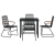 Set de masă de grădină 5 piese Negru Rattan PVC GartenMobel Dekor