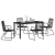 Set de mese de grădină 5 piese Negru Rattan PVC GartenMobel Dekor