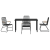 Set de mese de grădină 5 piese Negru Rattan PVC GartenMobel Dekor