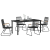 Set de dining pentru grădină 5 piese Negru Rattan PVC GartenMobel Dekor