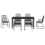 Set Dining Grădină cu 7 Piese Negru Rattan PVC GartenMobel Dekor