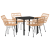 Set Dining pentru Grădină 5 Piese Bej din Rattan Polimer GartenMobel Dekor