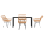 Set de dining de grădină 5 piese Rattan Poly Brown GartenMobel Dekor