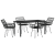 Set de dining de grădină 5 piese Negru Ratan Polimer GartenMobel Dekor