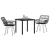 Set de dining de grădină 3 piese Negru Poliratan GartenMobel Dekor