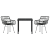 Set de dining de grădină 3 piese Negru Poliratan GartenMobel Dekor