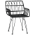 Set de dining de grădină 3 piese Negru Poliratan GartenMobel Dekor