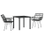 Set de dining de grădină 3 piese Negru Poliratan GartenMobel Dekor