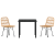 Set de dining pentru grădină 3 piese Brown Poly Rattan GartenMobel Dekor