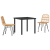 Set de dining pentru grădină 3 piese Brown Poly Rattan GartenMobel Dekor