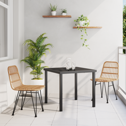 Set de dining pentru grădină 3 piese Brown Poly Rattan GartenMobel Dekor