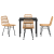 Set de dining de grădină 5 piese Maro Poliratan GartenMobel Dekor