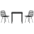 Set de Dining pentru Grădină 3 Piese Negru Poli Rattan GartenMobel Dekor