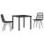 Set de Dining pentru Grădină 3 Piese Negru Poli Rattan GartenMobel Dekor
