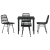 Set de Dining de Grădină 5 Piese Negru Poliratan GartenMobel Dekor