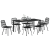 Set de dining de grădină cu 7 piese Negru Poliratan GartenMobel Dekor