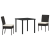 Set de dining pentru grădină 3 piese Negru Poliratan GartenMobel Dekor