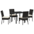 Set de Dining pentru Grădină 5 Piese Negru Poliratan GartenMobel Dekor