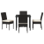 Set de Dining pentru Grădină 5 Piese Negru Poliratan GartenMobel Dekor
