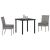 Set de Dining Grădină 3 Piese Gri Ratan Poli GartenMobel Dekor