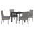 Set de Dining pentru Grădină 5 Piese Gri Ratan Poli GartenMobel Dekor