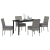 Set de dining de grădină 5 Piese Gri Poliratan GartenMobel Dekor