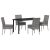 Set de dining de grădină 5 Piese Gri Poliratan GartenMobel Dekor