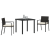 Set de dining pentru grădină 3 piese Negru Poliratan GartenMobel Dekor