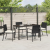 Set de dining pentru grădină 5 piese Negru Poliratan GartenMobel Dekor