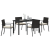 Set de dining pentru grădină 5 piese Negru Poliratan GartenMobel Dekor