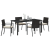 Set de dining pentru grădină 5 piese Negru Rattan sintetic GartenMobel Dekor