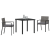 Set de dining pentru grădină 3 piese gri poliratan GartenMobel Dekor