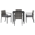 Set de dining de grădină 5 piese Gri Poliratan GartenMobel Dekor