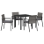 Set de dining de grădină 5 piese Gri Poliratan GartenMobel Dekor
