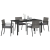 Set de dining 5 piese pentru grădină Gri Poliratan GartenMobel Dekor