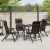 Set de dining pentru grădină 5 piese Maro Ratan poliester GartenMobel Dekor