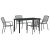 Set de Dining de Grădină 5 Piese Antracit Oțel GartenMobel Dekor