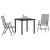 Set de dining de grădină 3 piese din oțel antracit GartenMobel Dekor