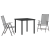 Set de dining de grădină 3 piese din oțel antracit GartenMobel Dekor