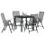 Set de dining pentru grădină 5 piese în oțel antracit GartenMobel Dekor