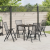 Set de dining pentru grădină 5 piese în oțel antracit GartenMobel Dekor