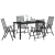 Set de Dining pentru Grădină cu 5 Piese Oțel Antracit GartenMobel Dekor