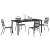 Set de dining pentru grădină 5 Piese Gri Închis Oțel GartenMobel Dekor