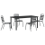 Set de dining pentru grădină 5 Piese Gri Închis Oțel GartenMobel Dekor