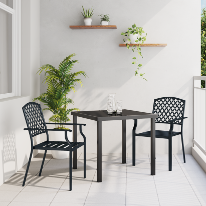 Set mese grădină 3 piese din oțel antracit GartenMobel Dekor